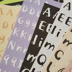 NEW Lot 27 Sheets NON-ADHESIVE Alphabet Punch Letter Numbers Multi-Color 12×12