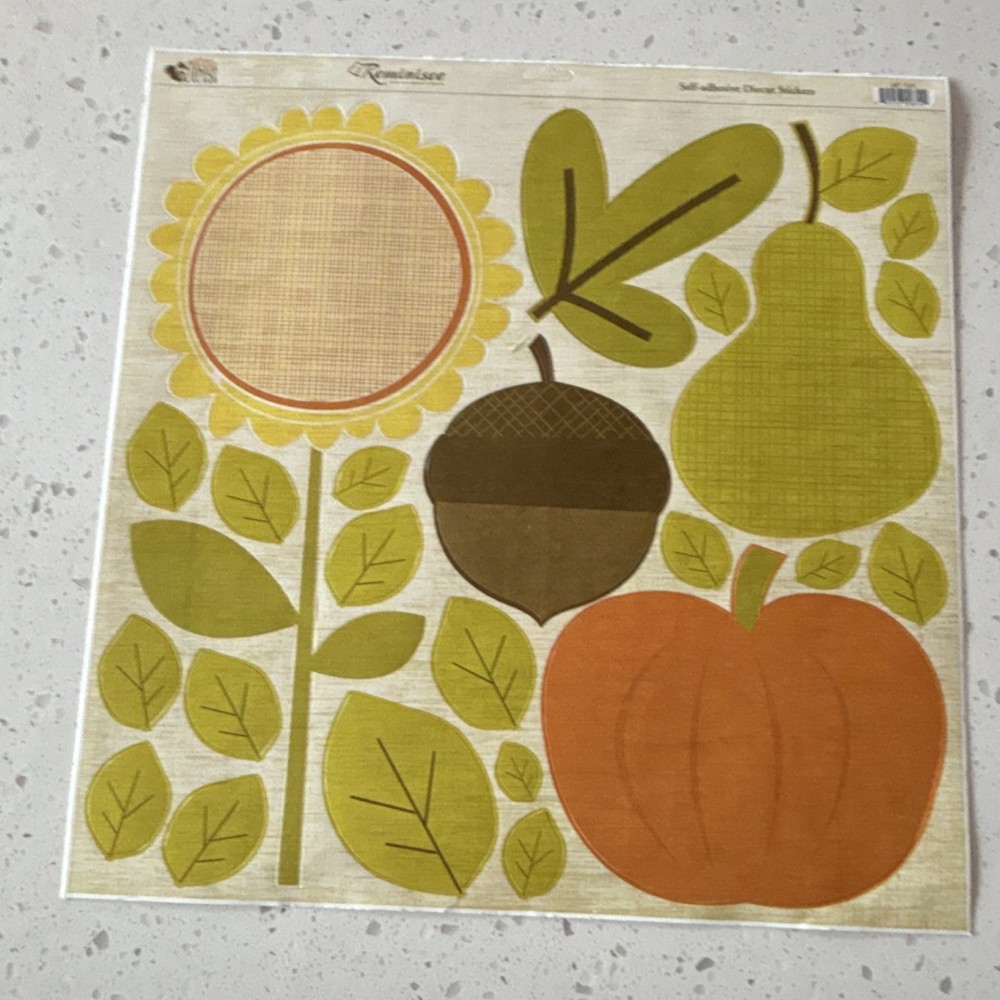 Reminisce Self-Adhesive Die Cut Multicolor Autumn Harvest Stickers AF-105