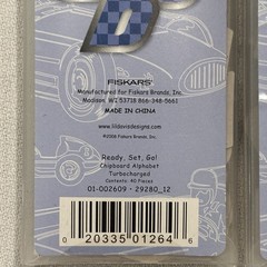 Lil Davis Chipboard Alphabet Letters Ready Set Go Collection Blue Check