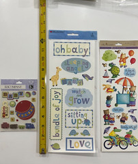 Baby BOY Stickers K & Company, Miss Elizabeth, Mrs. Gross man’s Lot of 3 NEW