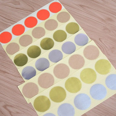 100pcs Gold Blank Embosser Stickers – 45mm Metallic Foil Embossing Stickers with