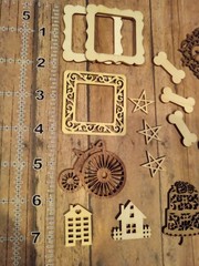 Wood embellishments Card Making Flatbacks Chipboard Embellishments Scrapbook A