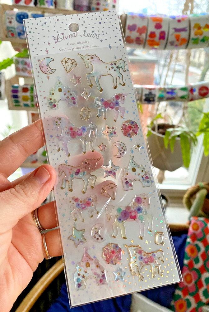 NIP Sparkly Kawaii 3D Epoxy Stickers: Fairytale, Unicorns, Planets: You Choose!