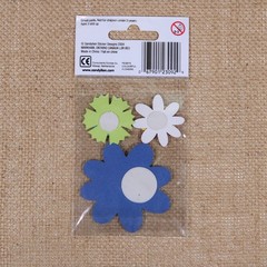 Sandylion Essentials Colorful Flowers Dimensional Scrapbooking Stickers