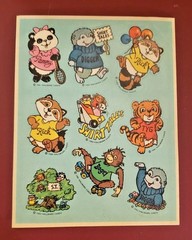 1 Sheet – Vintage Shirt Tales Stickers – Rick, Bogey, Tyg, Digger and Pammy