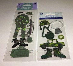 Military Army Scrapbook Stickers Sealed Set Of 2 Packs