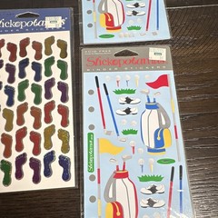 Stickopotamus Glitter Sticker Lot Binder Stickers Spring Cars Dogs Golf Cowboy