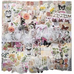 260Pc Vintage Scrapbook Supplies Aesthetic Scrapbook Stickers for9812