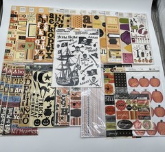 Scrapbooking Stickers & Chipboard Lot Halloween Pirate Theme New Bundle