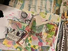 Unique Handmade Scrap Paper Art Journal Mixed Media Embellishments