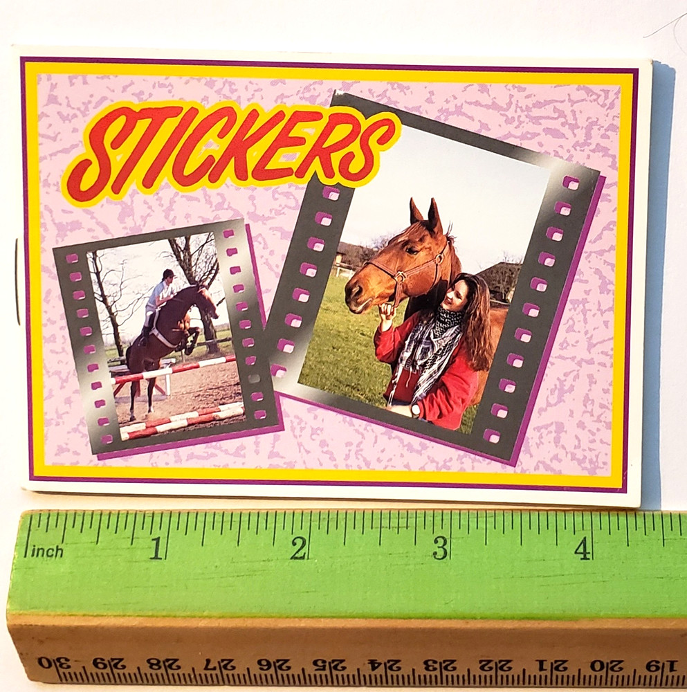 HORSE PUZZLES 1 VINTAGE 1993 RARE STICKER BOOKLET COLLECTOR’S ITEM 90s ANIMALS