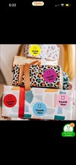 40 PCs Round 1” Multi-colored Smiley Face Thank You Stickers Appreciation