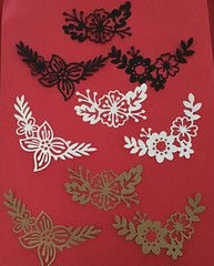 Flower Page Corners Photo Corners Accents Die Cut Embellishments 3 designs 2ea