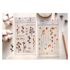 Small Fresh Plant Stickers Hand Tent DIY Scrapbooking Supplies Material Paste