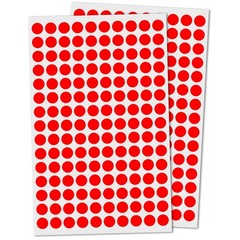 15,000 Red Round Dot Stickers – Self-Adhesive