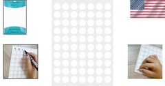 White Color Coding Stickers 1050 PCS 0.75 Inch Round Paper Labels for Crafts