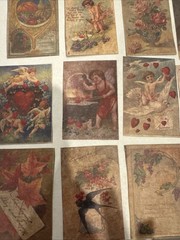 Vintage Style Valentine Cupid Cherub Ephemera Junk Journal Card Lot 25 Pcs”