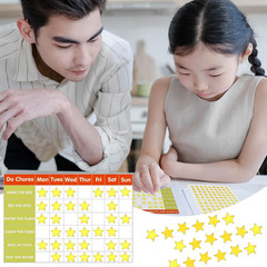 1080 Pcs 10 Sheets Tiny Gold Star Stickers, 0.3″ Diameter Small Reward Stickers