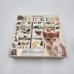 Vintage new Roll of Cat Kitten Stickers NOS Funfax box 1995
