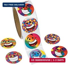 Sticker Roll 5 Rolls of Back to School Sticker Party Supplies Stickers for Kids