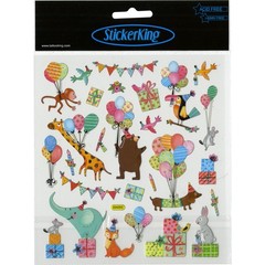Multicolored Stickers Animal Party