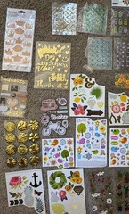 Large Lot of Pop Up Stickers, Rubbing, Flat, Diecuts, Scrapbooking Variety