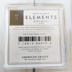 American Crafts Elements Blush Brads Medium Mini Discontinued Craft Supply DIY