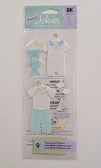 RARE Jolee’s New Baby Boy Outfits & Teddy Bear Scrapbooking Stickers