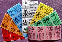 50 SHOP SMALL STICKERS 2.25″ LABELS SEALS THANK YOU BUSINESS SCRATCH RESISTANT