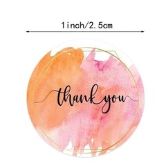 50/100/500 Pcs 1 inch Assorted Floral Thank You Stickers Round Sealing Labels