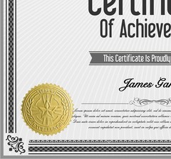 Embossed Gold Foil Certificate Seals, Seal of Excellence, 1.75″, 100 Count