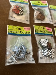 Eyelet Outlet Brads Lot of Animals NEW 6 packs Card Making Scrapbooking
