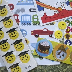 Vintage 80s 90s Y2K Sticker Partials & Singles Various Brands Years As Is Lot C