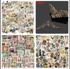 250pcs Scrapbooking Set Stickers Page Corner Design Stamps Vintage Stationery