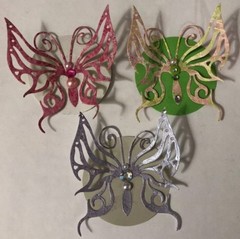 LARGE BUTTERFLY Pre-Made Die-Cuts (3pc)Victorian•Rhinestone•Filagree •Garden•Bug