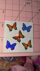 Vintage SandyLion Stickers Mother Of Pearl Butterflies Butterfly One Module