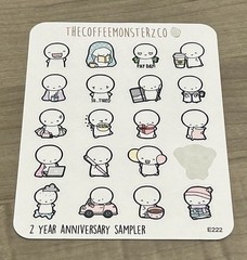 TheCoffeeMonsterzCo 2 Year Anniversary Stickers Sampler TCMC (1 Missing Sticker)