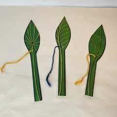 3 Unique Vintage Art Deco 20s Green Leaf Bridge Tally Cards Junk Journal Crafts