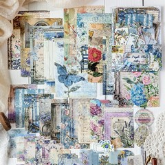 100Pcs Vintage Flowers Scrapbook Paper Junk Journal Planner Art Decorative Craft