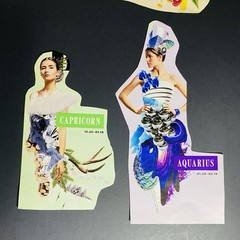 Magazine Clippings Fashion Mag Astrology Models Craft Collage Junk Journal Paper