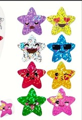 40 PCs Star Shaped 1” Holographic Stickers Great for Teachers or Kids Rewards