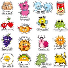 Clabby 800 Pieces Punny Rewards Stickers for Kids, Motivational Reward Sticke…