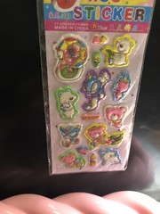 Bulk 6 Morning Glory Raa Raa Bear Roo Roo Bear Puree Bear Sticker Sheets Vintage