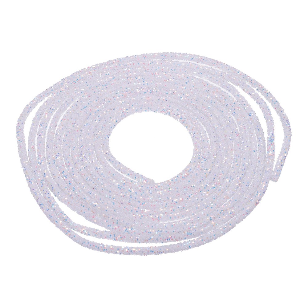 5 Yard 6mm Glitter Sequins Rope Sequins Rhinestone Cord White