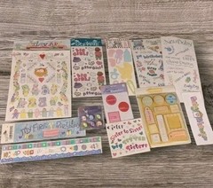 Stickers Baby Shower Scrapbooking Sheets New & Used Assorted Girl Boy Set Of 12
