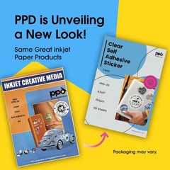 Transparent Sticker Paper for Inkjet Printer – 50 PK