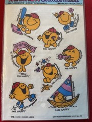 1976 SCRATCH N SNIFF MR. MEN AND LITTLE MISS STICKERS SEE THRU MARK 1 Chatterbox