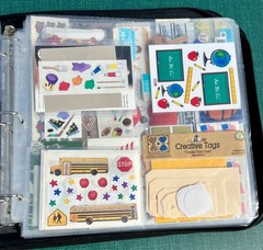 Crop In Style Binder With Lots Of Stickers ~ 18 Sheets full ~ Purple Binder