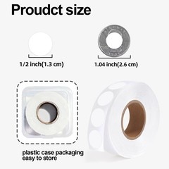 1000 PCS Dot Stickers 1/2 Inch Circle Small Round Coding Labels, Blank White …