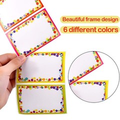 500 Pcs Colorful Name Tag Labels – Removable Adhesive Writable Stickers for Offi